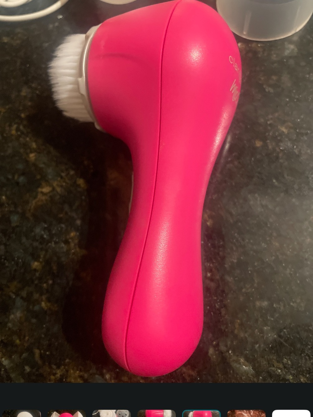 Rechargeable Facial Cleansing Brush — Hot Pink